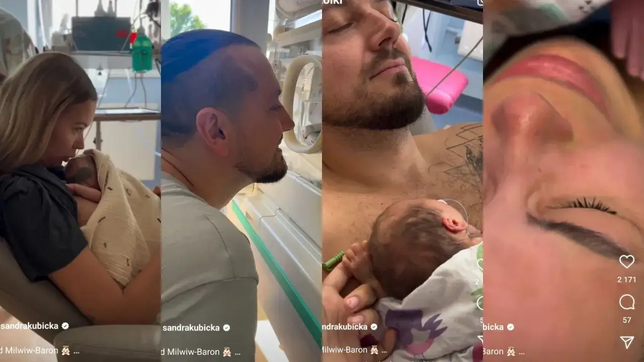 Sandra Kubicka urodziła! Radosne chwile z noworodkiem i partnerem.