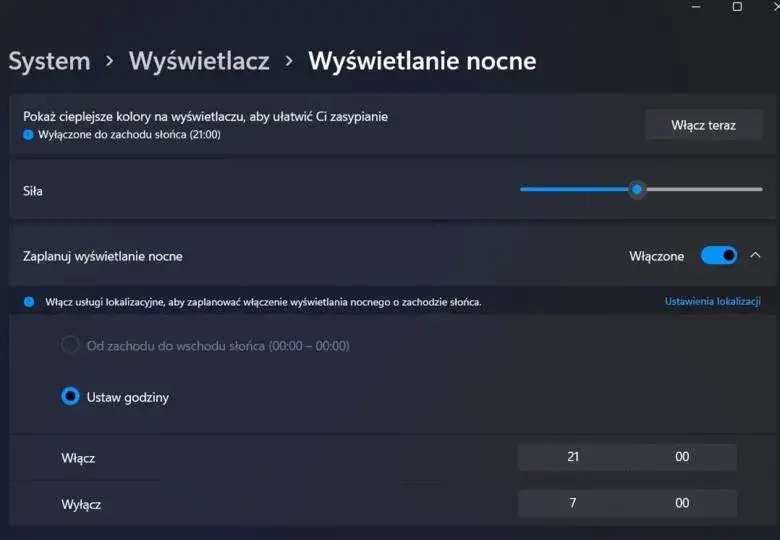 Tryb nocny w telefonie i komputerze