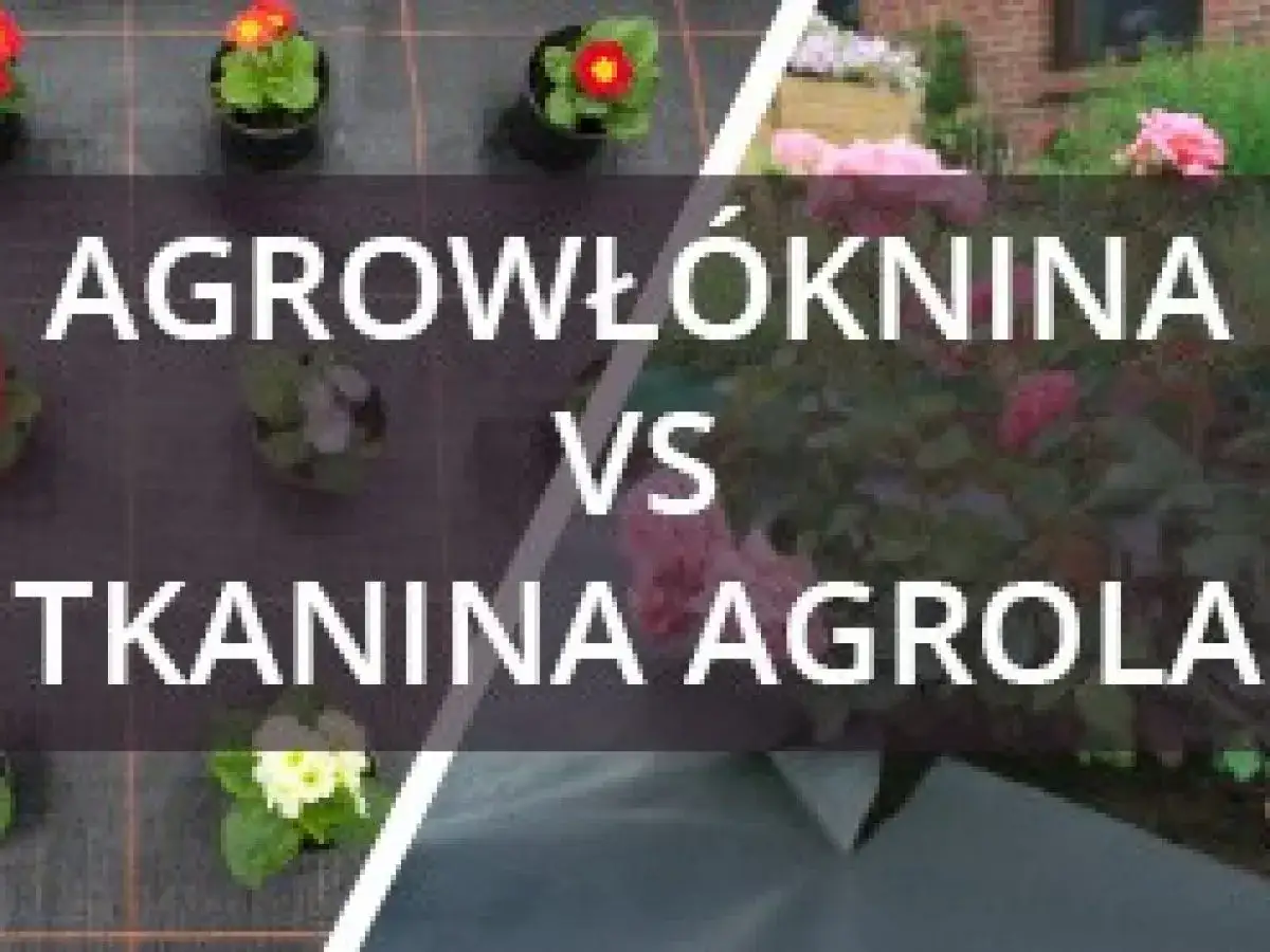Agrowłóknina przepuszcza wodę, co widać na tle kwitnących roślin. Porównanie z tkaniną agrowłókninową.