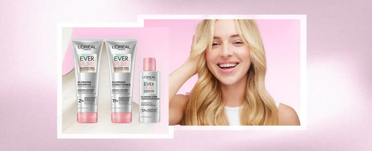 Descubre como dar brillo al pelo teñido con L'Oréal Ever Pure. Champú, acondicionador y mascarilla para un cabello radiante.