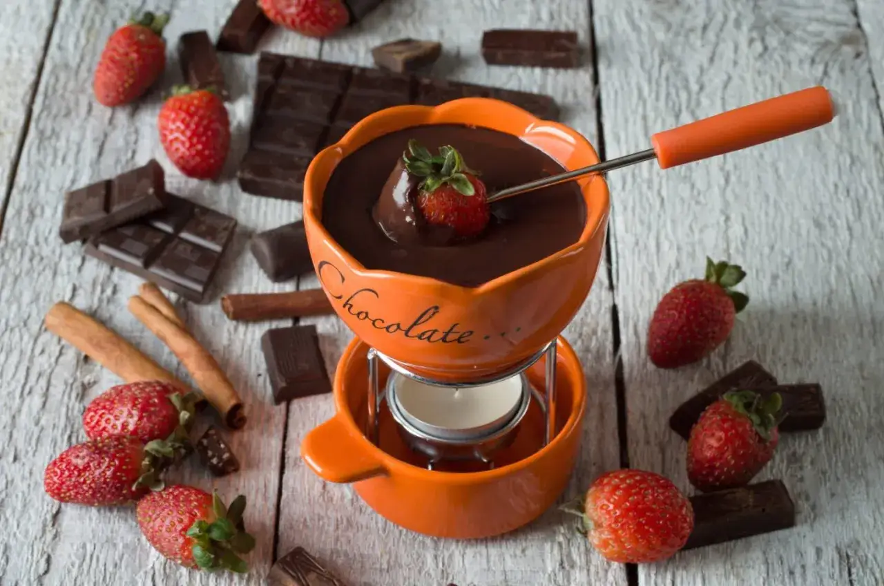 r&oacute;żne rodzaje czekolady do fondue