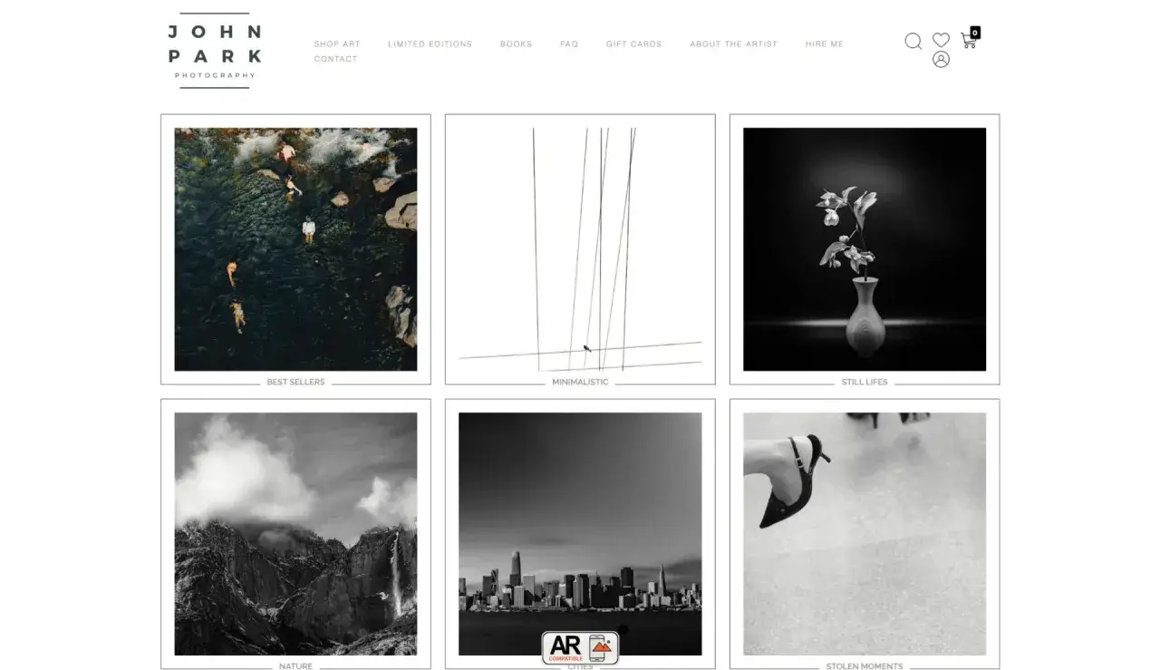 Odkryj portfolio fotograficzne Johna Parka: od ludzi w wodzie po minimalistyczne ujęcia i martwe natury.