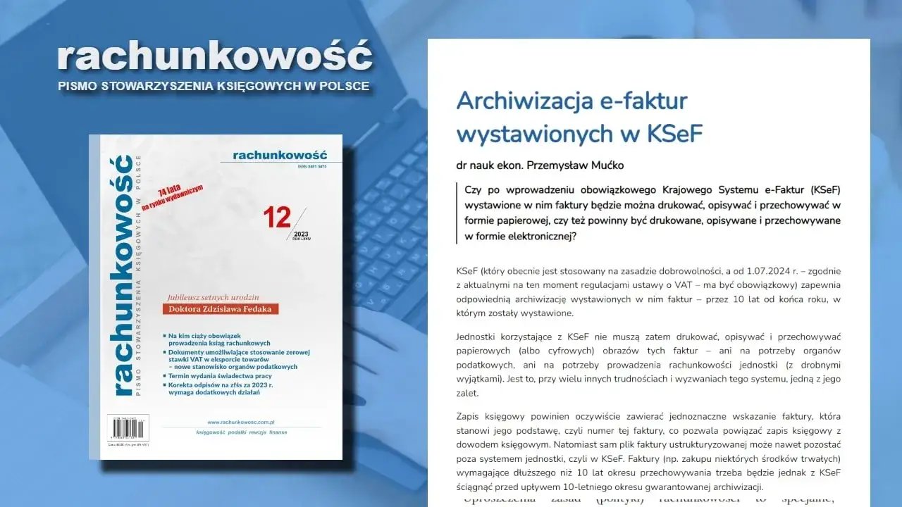 Archiwizacja dokumentów księgowych faktur