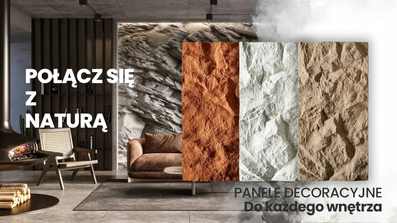 panele ścienne do łazienki imitujące kamień