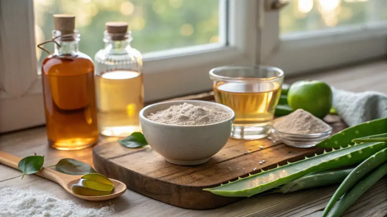 Naturliga ingredienser som aloe vera, &auml;ppelcidervin&auml;ger och oljor f&ouml;r att l&ouml;sa problemet med h&aring;rbotten luktar illa.