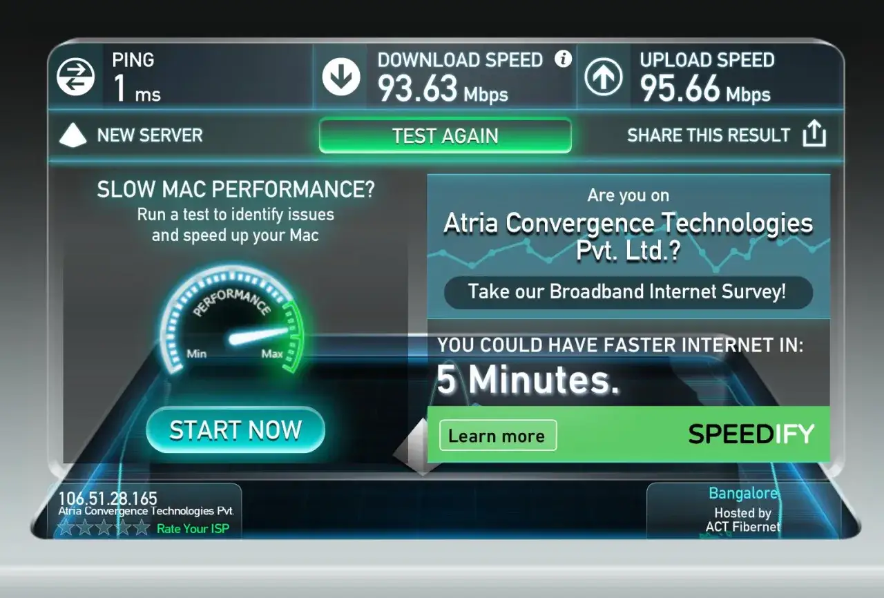 Wynik testu prędkości internetu. Dowiedz się, jak skonfigurować router, by uzyskać lepsze wyniki.