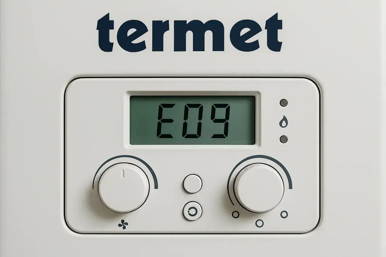 Termet E09: emodul brak połączenia modułu z internetem.