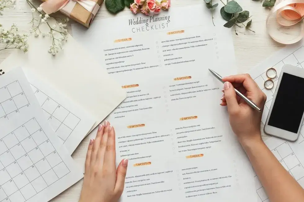 harmonogram planowania ślubu checklist