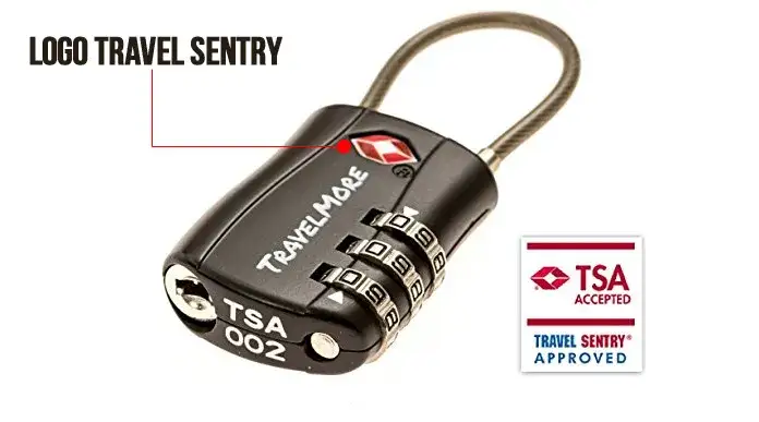 kłódka TSA czerwony diament