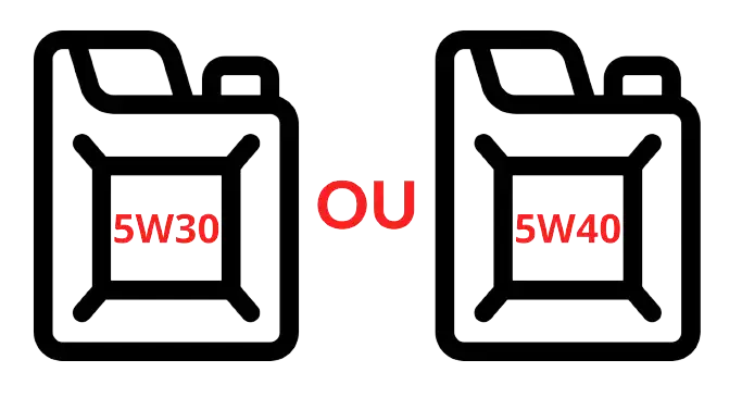 bidon d'huile moteur 5W30 et 5W40