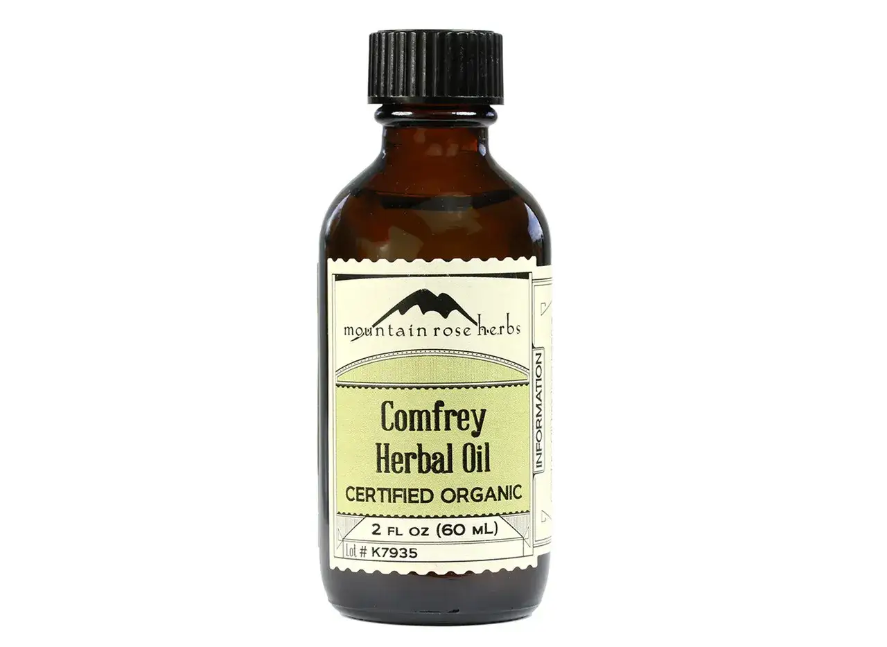 Olej z żywokostu z gojnikiem, certyfikowany organiczny, 60 ml. Naturalne wsparcie dla skóry.
