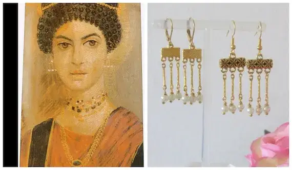 historyczne kolczyki starożytny Egipt Rzym