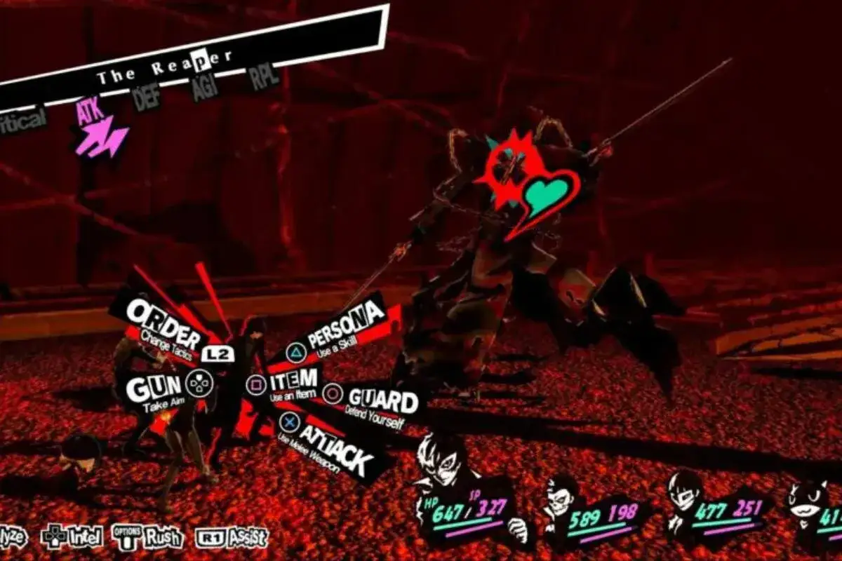 El segador de Persona 5 Royal se enfrenta a los Phantom Thieves en un combate infernal.