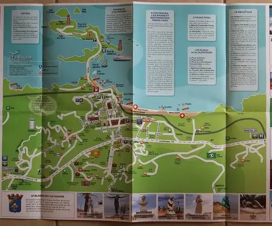 Carte touristique L'Île-Rousse points d'intérêt