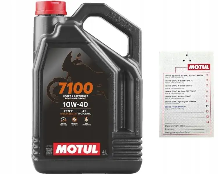 Motul 7100 10W40 opakowanie i specyfikacje