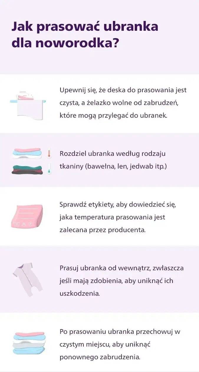 Zdjęcie Dlaczego trzeba prasować ubranka niemowlaka dla ich komfortu i bezpieczeństwa