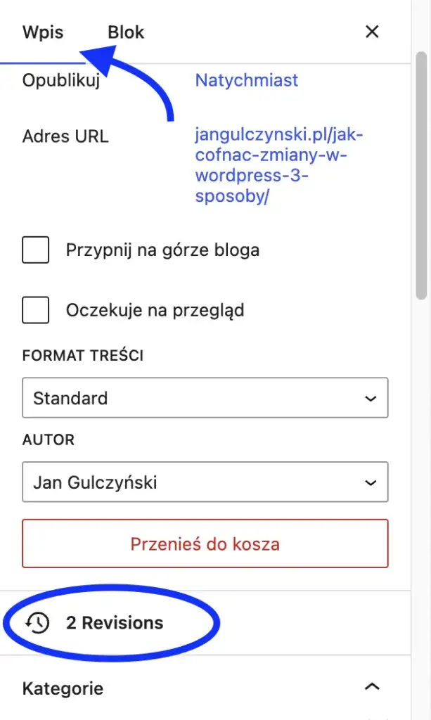 Zdjęcie Jak cofnąć zmiany w WordPress i uniknąć utraty danych – prosty poradnik