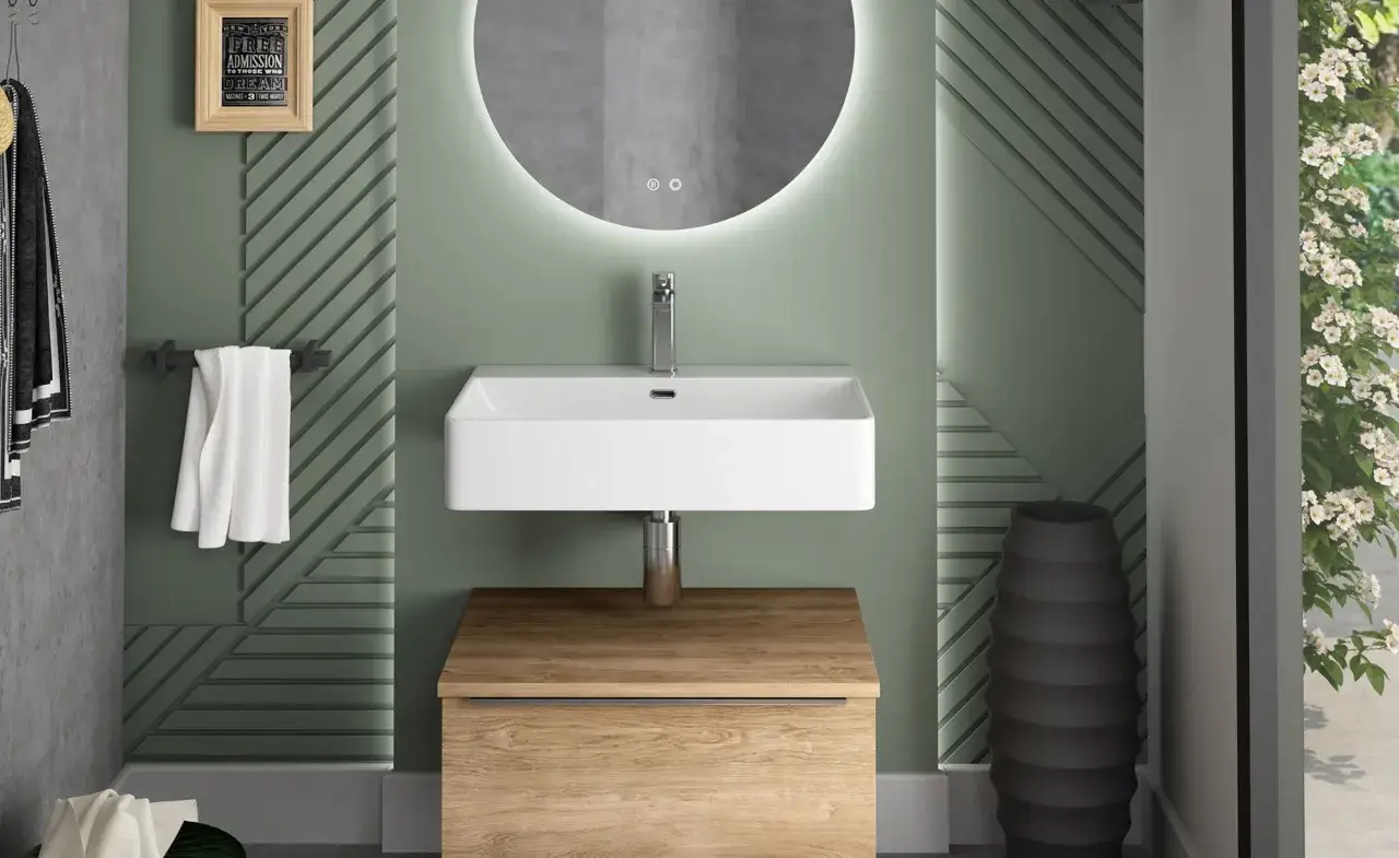 Zdjęcie Lavabo ba&ntilde;o peque&ntilde;o: &iquest;C&oacute;mo elegir el ideal y ganar espacio? Gu&iacute;a 2026