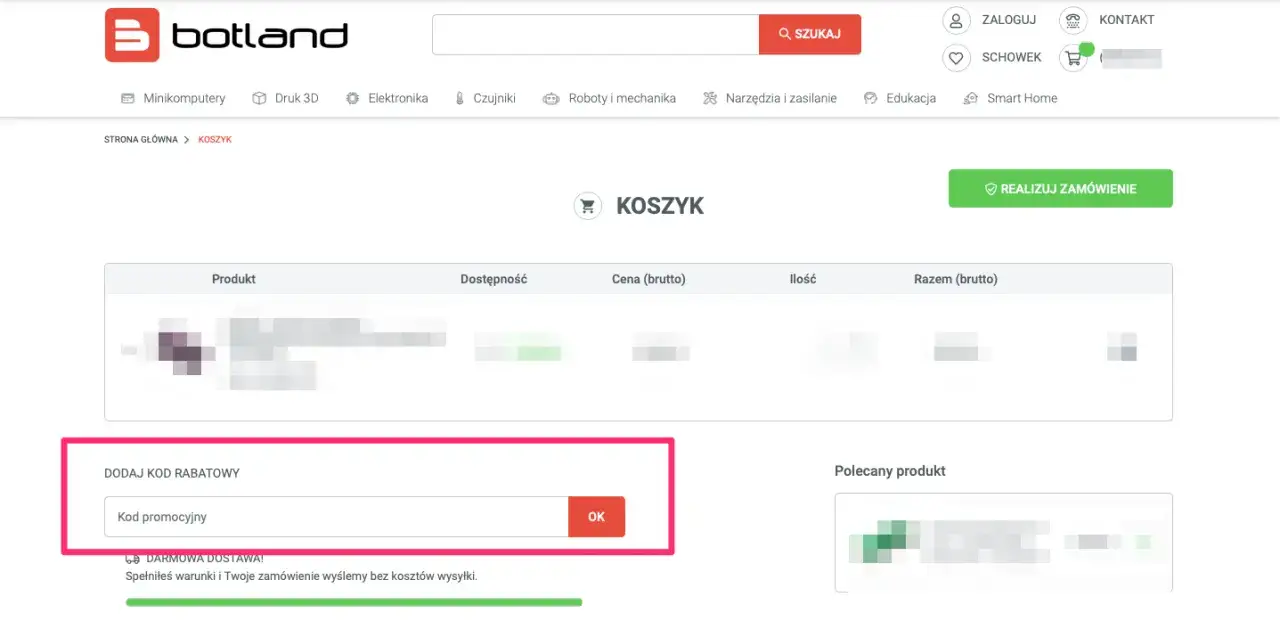 Zdjęcie Kody rabatowe Botland: zaoszczędź na elektronice i robotyce
