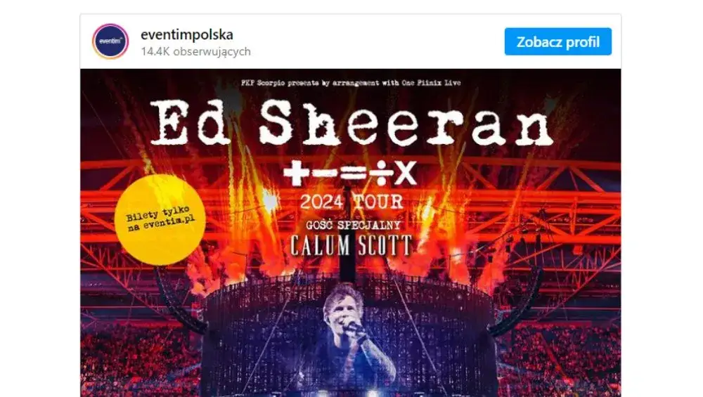 Zdjęcie Jak zamówić pamiątkowy bilet na koncert Eda Sheerana i uniknąć oszustw