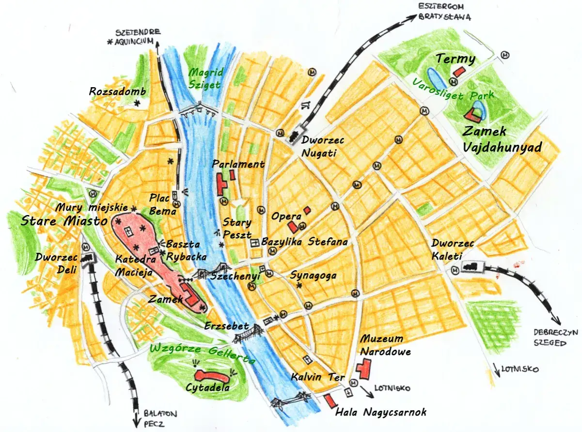 Zdjęcie Budapeszt: Mapa atrakcji, trasy i praktyczne porady na zwiedzanie