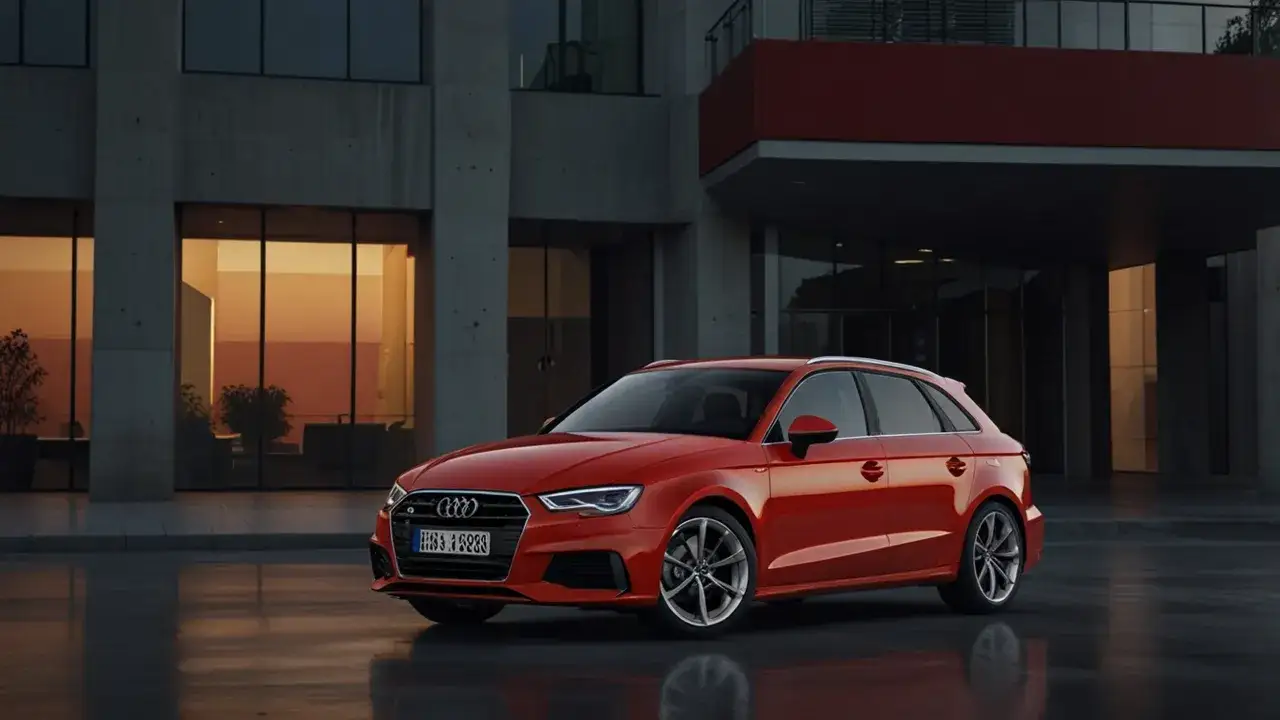 Zdjęcie Czerwone Audi A3: Ikona Sportowego Stylu i Elegancji