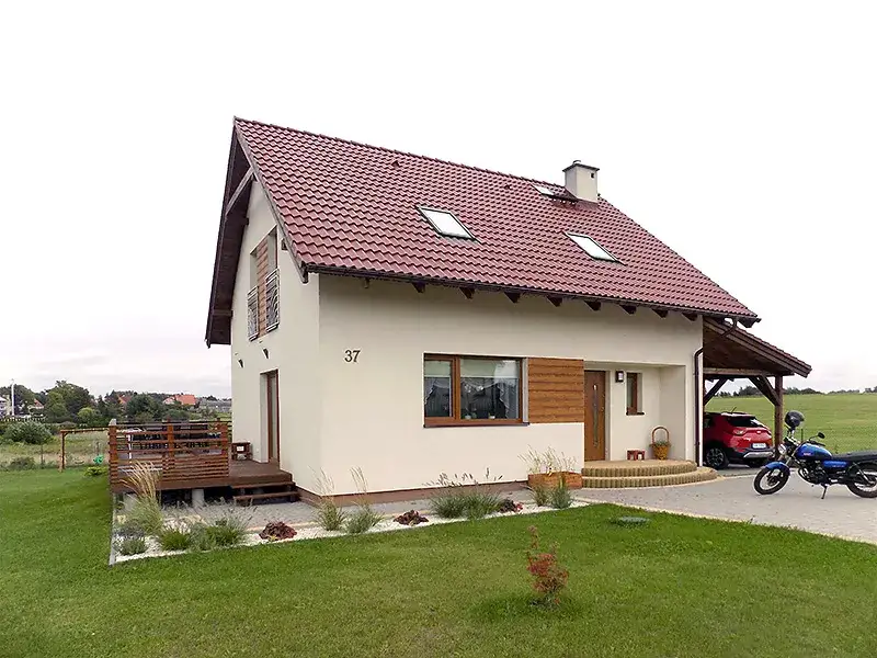 Zdjęcie Ceglasty dach jaki kolor elewacji - wybierz idealne połączenia kolorów