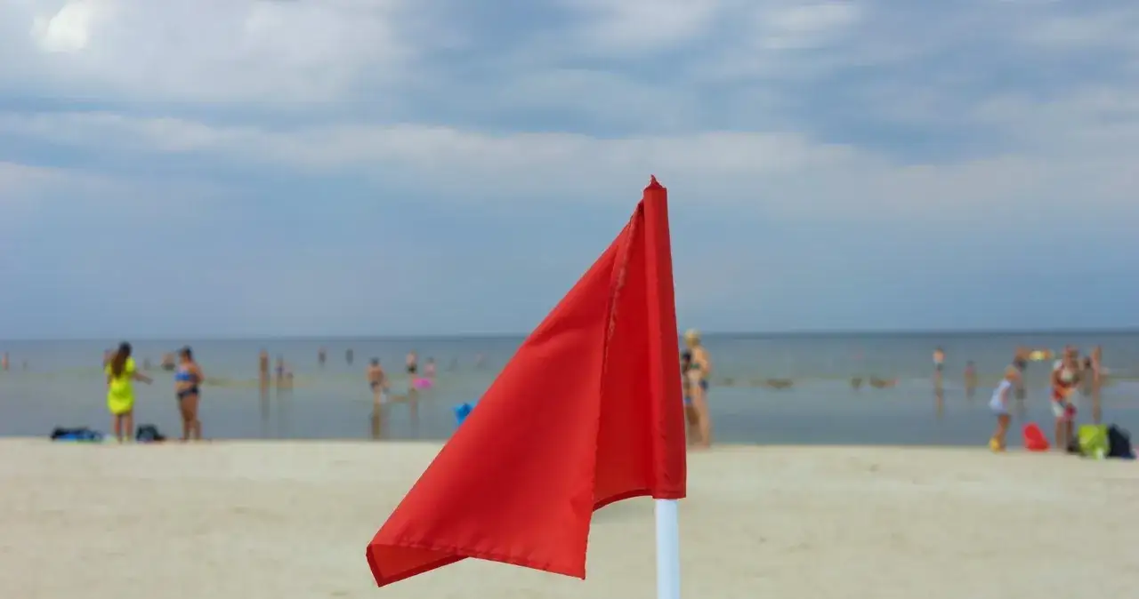 Zdjęcie Czarna flaga nad morzem – co oznacza i dlaczego lepiej nie wchodzić do wody?