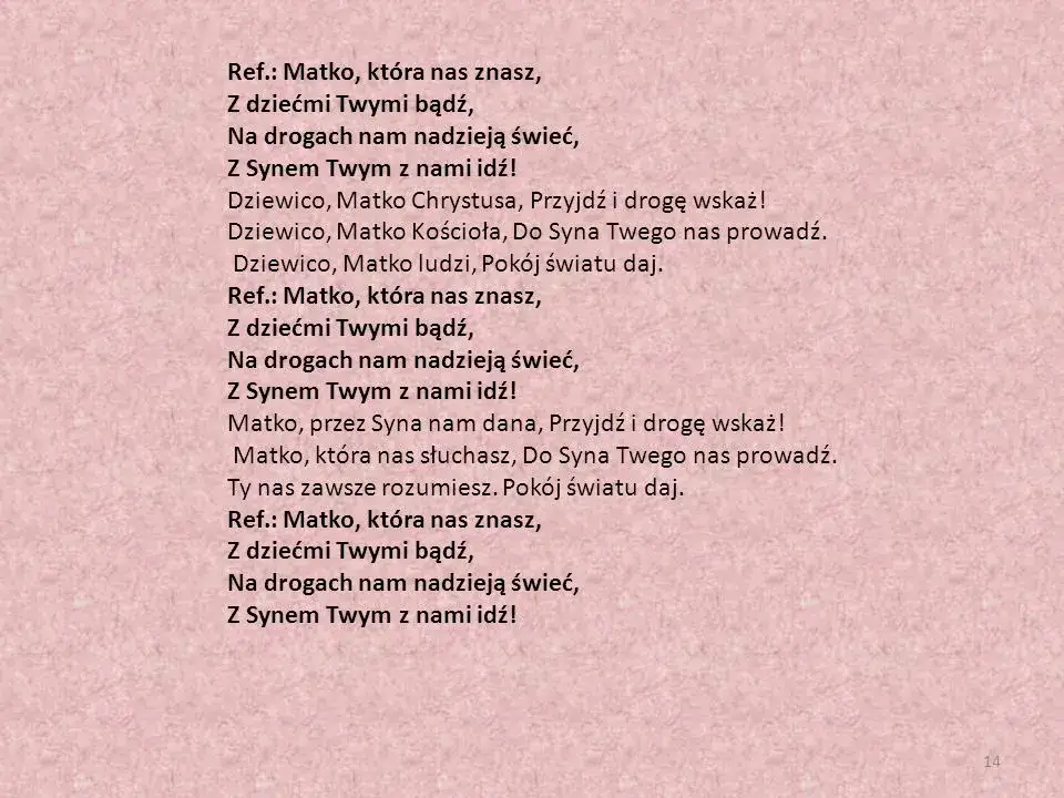 Zdjęcie Poznaj pełny tekst piosenki Matko która nas znasz - pieśń maryjna w całości