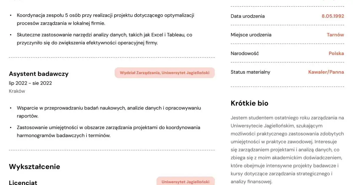 Zdjęcie Jak napisać CV na praktyki, aby wyróżnić się na tle innych kandydatów