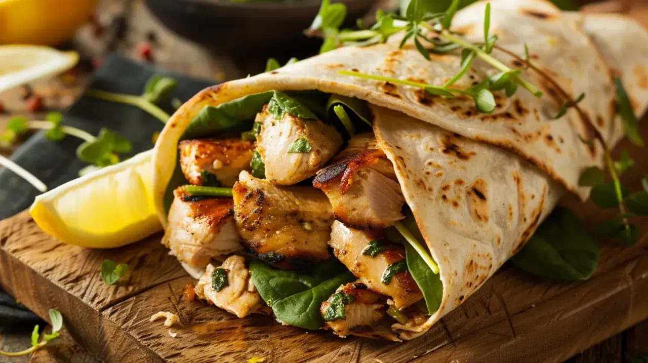 Zdjęcie Tortilla z kurczakiem i szpinakiem: szybki obiad, który pokochasz