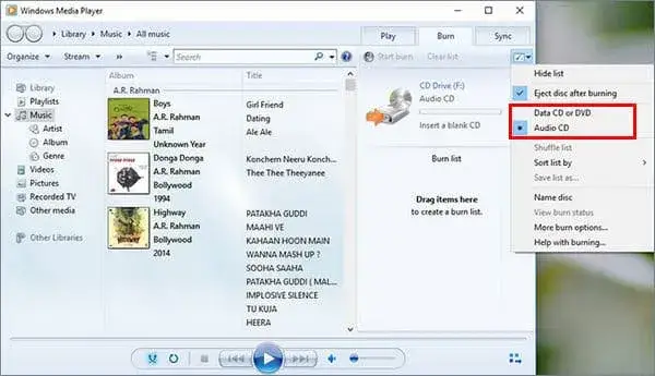 Zdjęcie Jak łatwo nagrać MP3 na CD z Windows Media Player bez problemów