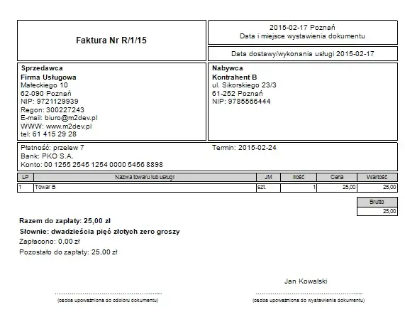 Zdjęcie Wzór faktury ryczałtowej: jak prawidłowo wystawić rachunek