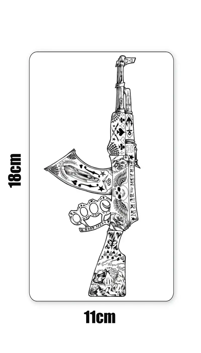 Zdjęcie Tatuaż AK-47 znaczenie: co naprawdę symbolizuje ten kontrowersyjny wzór?