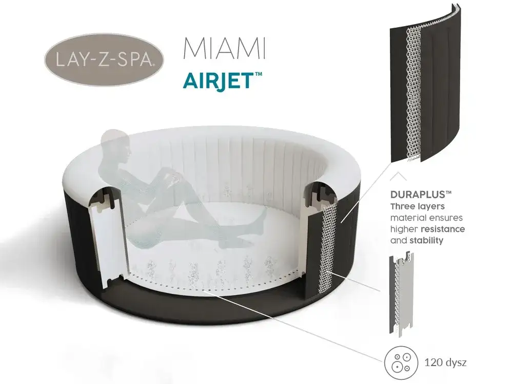 Zdjęcie Lay-Z-Spa Miami - idealny basen do relaksu w ogrodzie i na tarasie
