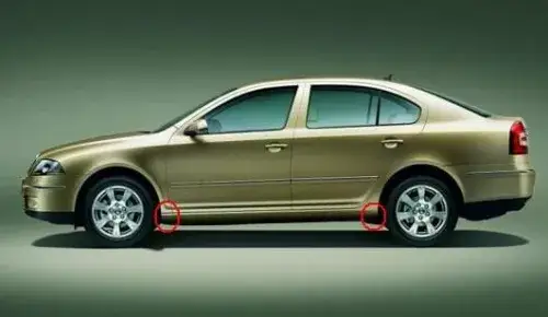 Zdjęcie Gdzie podłożyć lewarek Skoda Octavia, aby uniknąć uszkodzeń?