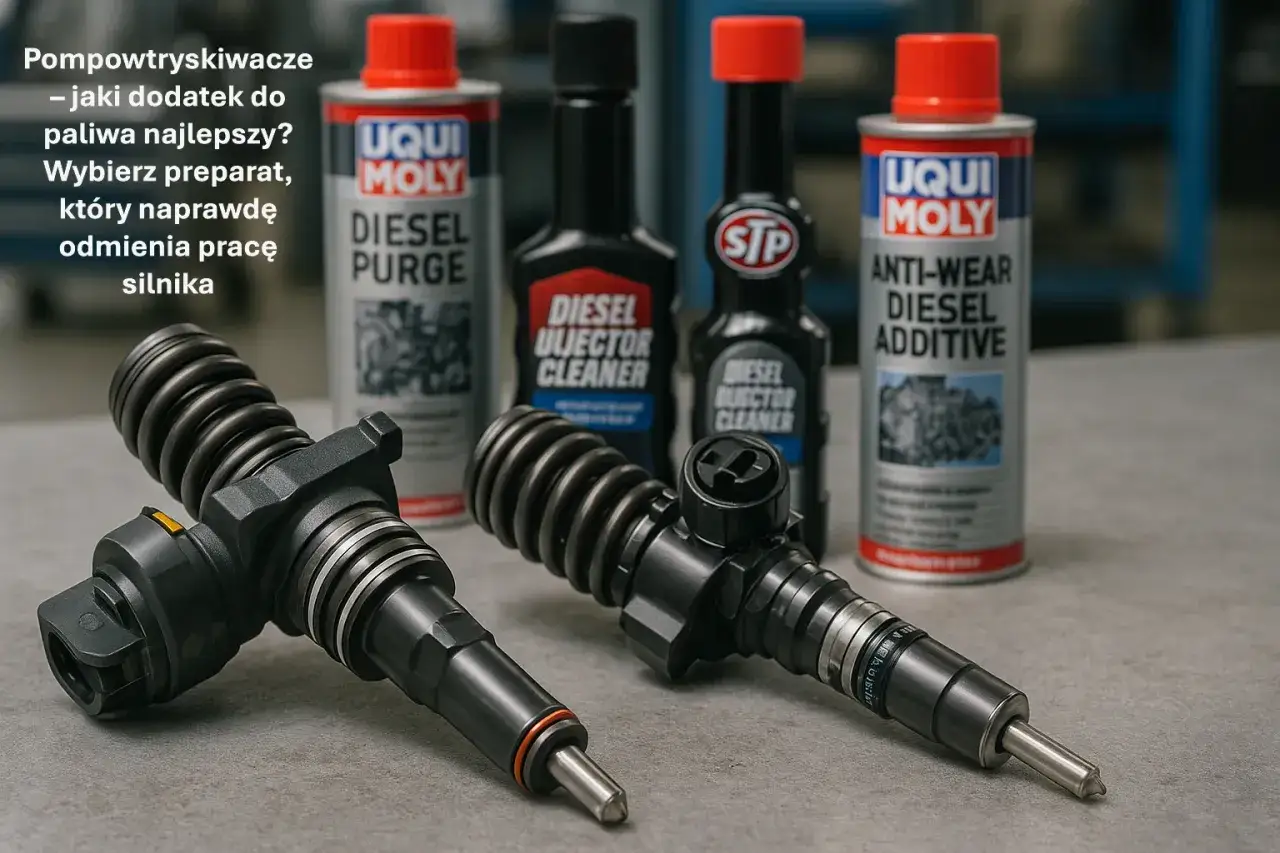 Dwa pompowtryskiwacze i cztery preparaty: Liqui Moly Diesel Purge, STP Diesel Injector Cleaner, Liqui Moly Anti-Wear Diesel Additive.