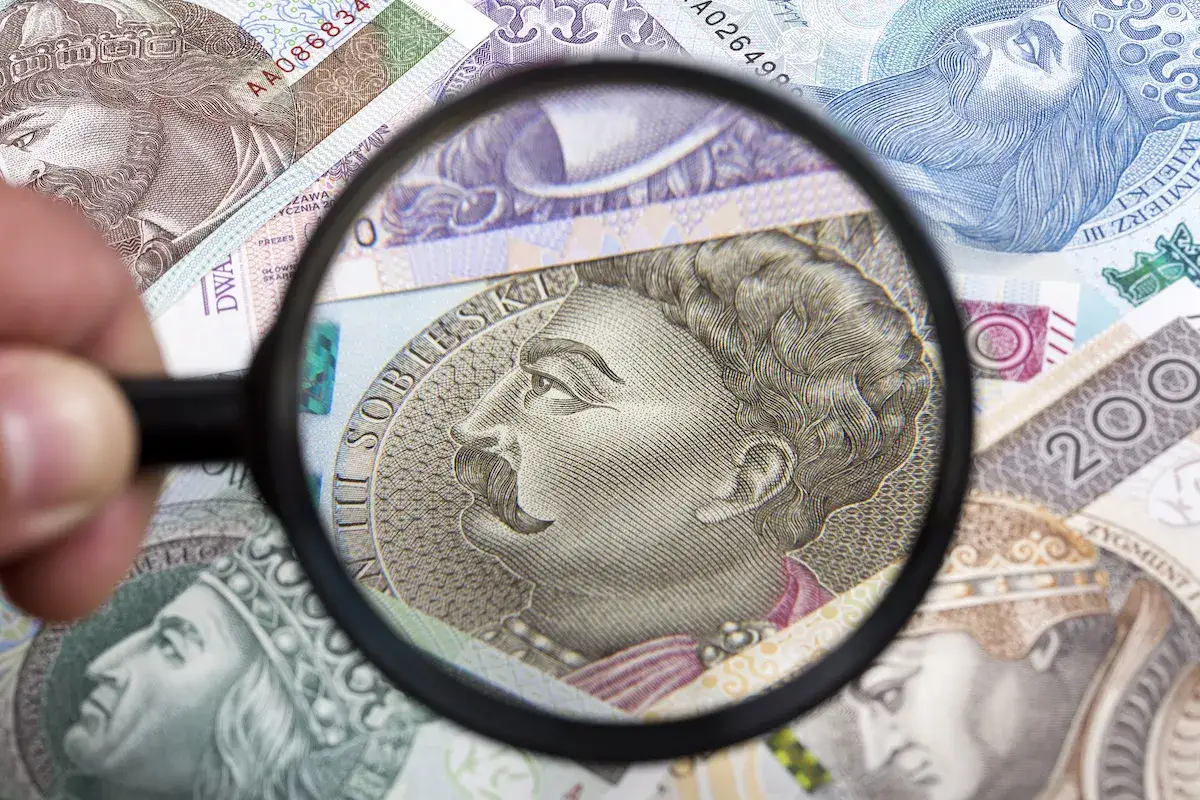 Dieta z tytułu delegacji a egzekucja komornicza z wynagrodzenia. Pod lupą polskie banknoty, w tym portret Jana III Sobieskiego.