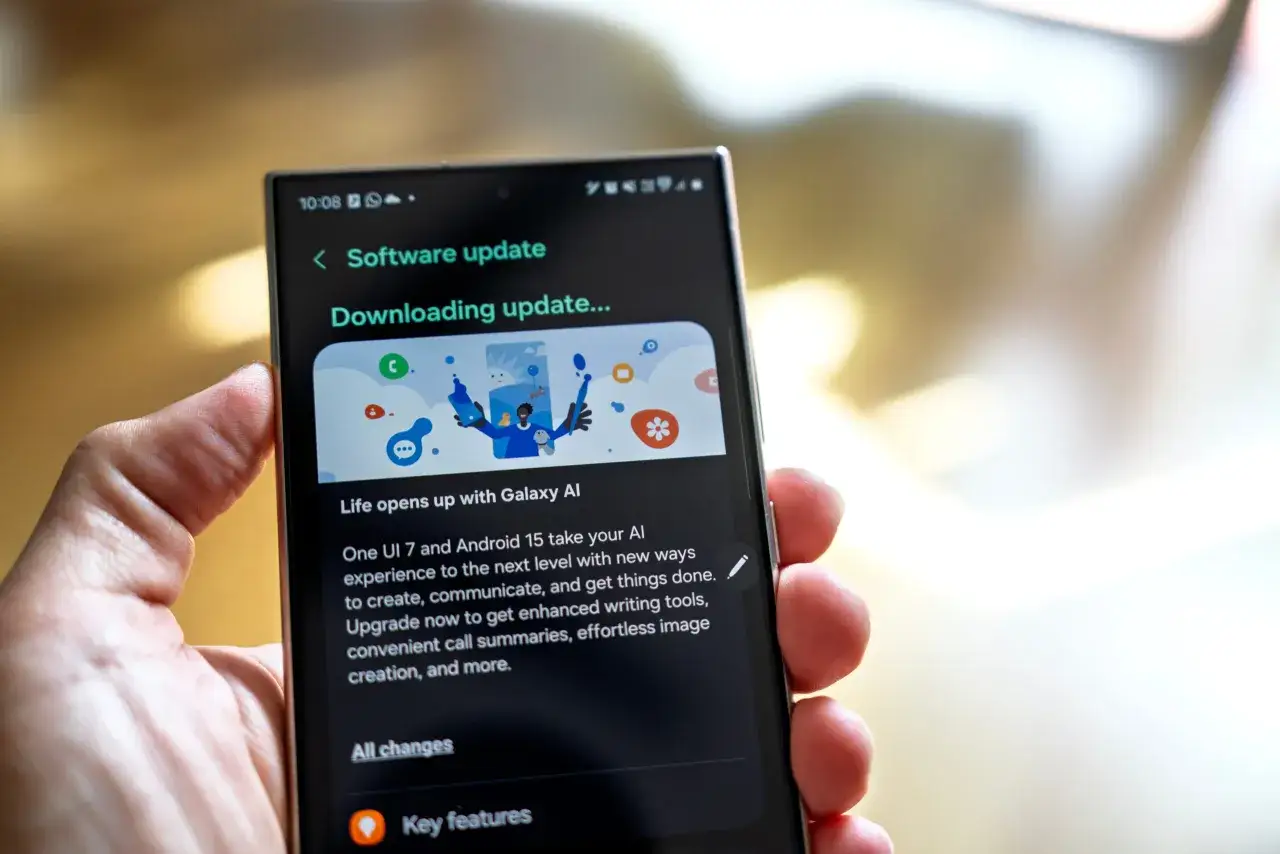 Aktualizacja oprogramowania: pobieranie One UI 7 z Galaxy AI. Nowe funkcje ułatwią tworzenie i komunikację.