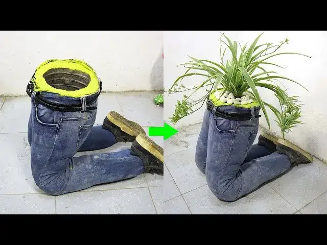 Twój unikalny kwietnik z jeansów? Zrób go sam z cementu!