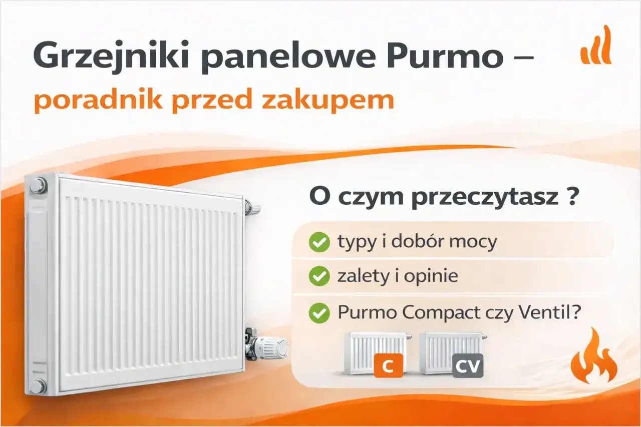Poradnik przed zakupem grzejników panelowych Purmo. Poznaj budowę kaloryfera, typy, zalety i opinie.
