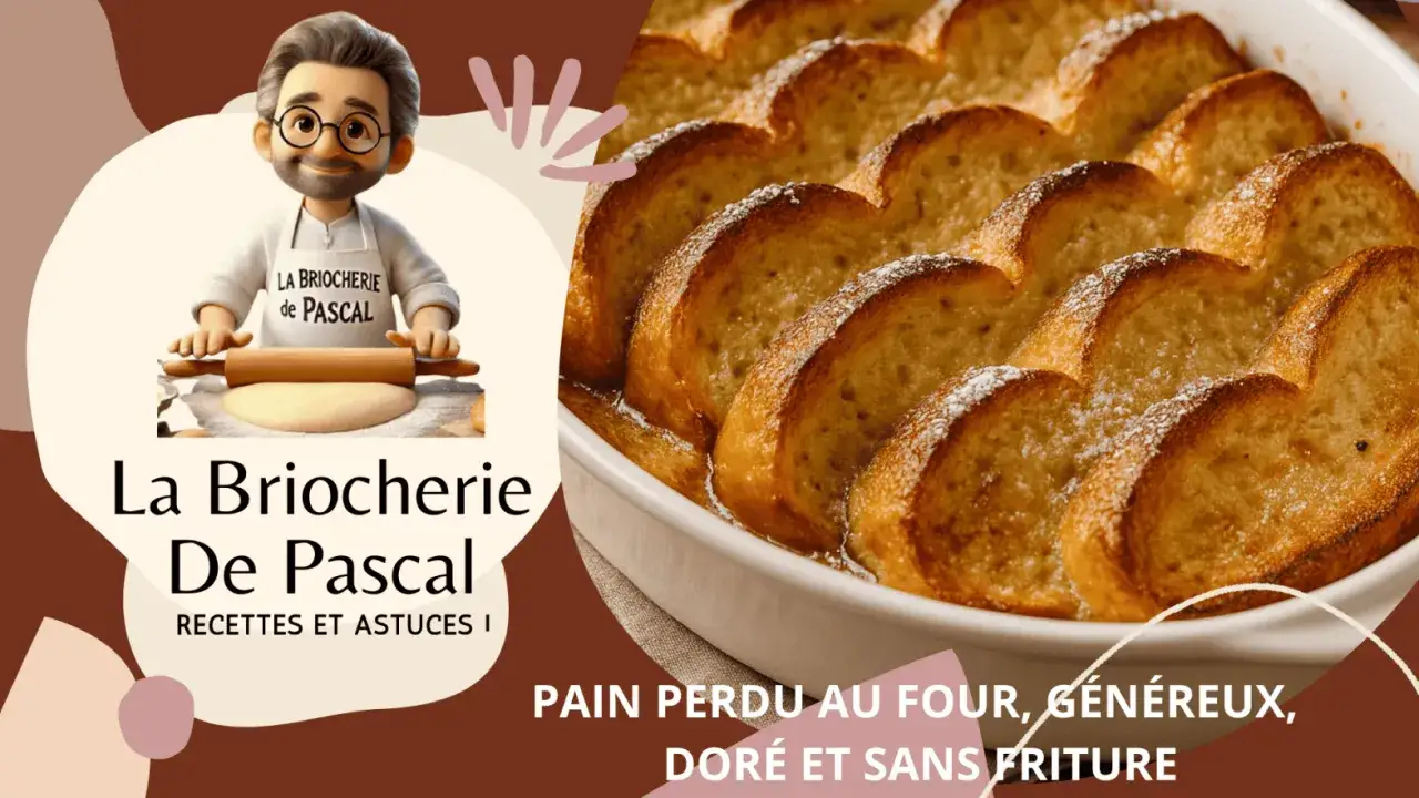 Un délicieux pain perdu au four, doré et généreux, prêt à être dégusté. La Briocherie de Pascal vous partage ses recettes.