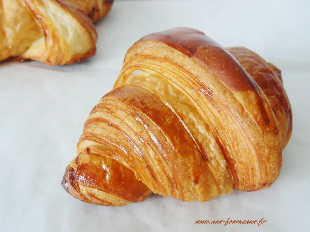 Croissants dorés et feuilletés, parfaits pour une recette pâte à croissant meilleur pâtissier.