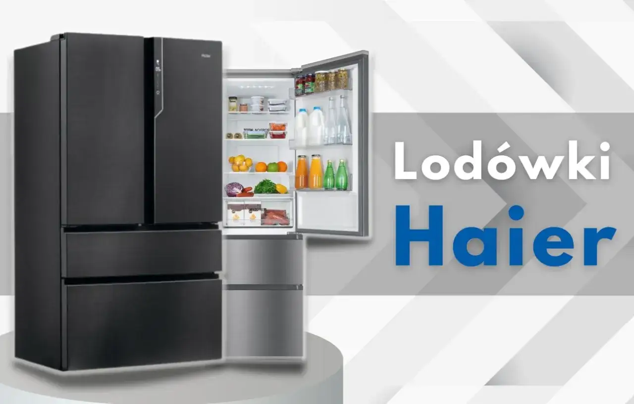 Czarna lodówka Haier z otwartymi drzwiczkami, pełna świeżych produktów. Sprawdź lodówki Haier opinie i wybierz idealny model dla siebie.