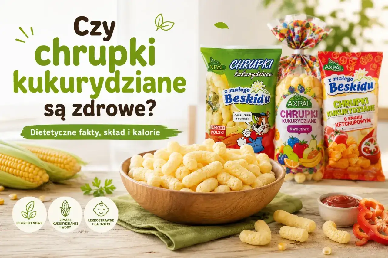Czy chrupki kukurydziane są zdrowe? Dowiedz się o ich składzie, kaloriach i dietetycznych faktach. Bezglutenowe, z mąki kukurydzianej i wody, lekkostrawne dla dzieci.