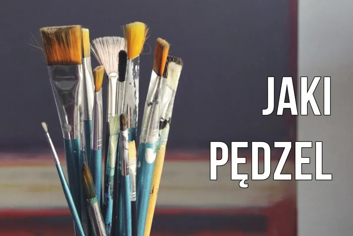 Różne rodzaje pędzli malarskich, od płaskich po okrągłe, gotowe do tworzenia dzieł sztuki.