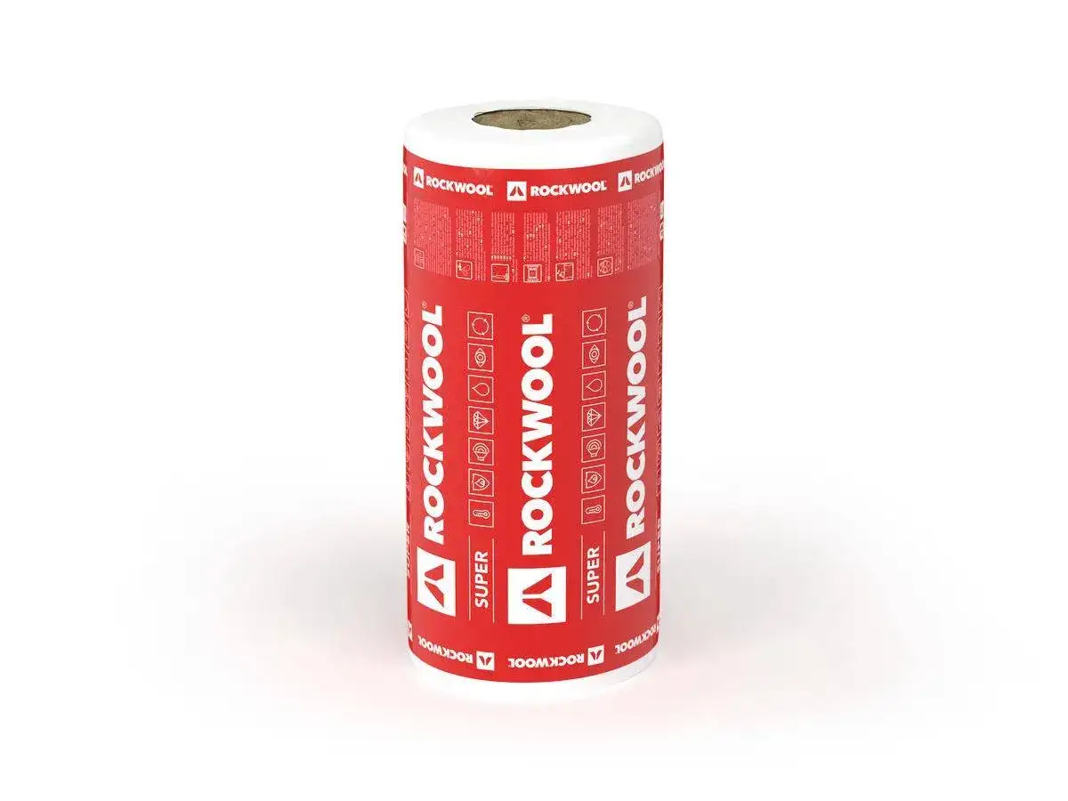 Rolka wełny skalnej Rockwool Super. Idealna do izolacji termicznej i akustycznej.