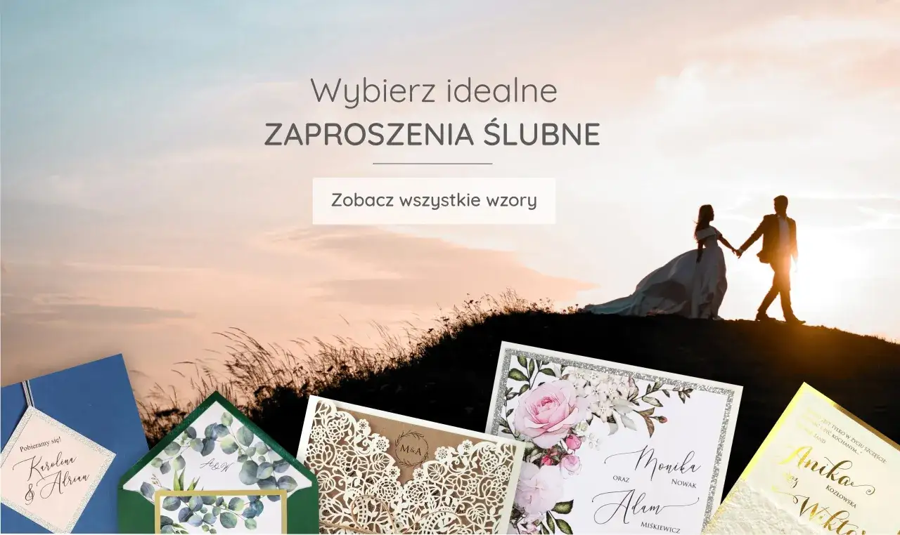 Piktogramy ślubne na zaproszeniach: od eleganckich z kwiatami po rustykalne z liśćmi. Wybierz idealne zaproszenia ślubne dla siebie.