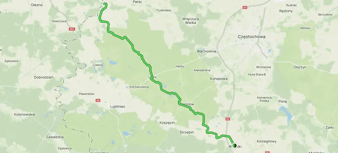 Trasa rowerowa przez malownicze tereny Jury, wiodąca przez lasy i w pobliżu miejscowości takich jak Lubliniec i Koziegłowy. liswarciański szlak rowerowy zaprasza do odkrywania piękna regionu.