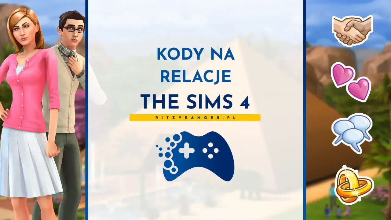 Kody na relacje The Sims 4: ulepszaj przyjaźnie i romanse w grze. Ikony symbolizują rozmowy, serca i zaręczyny.